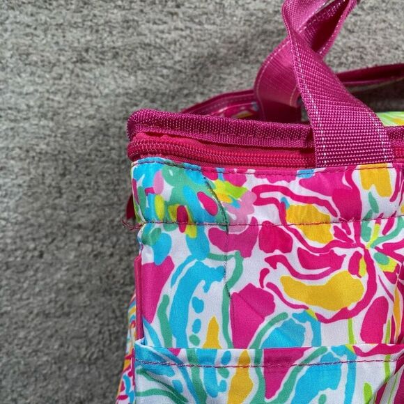 Lilly Pulitzer Insulated Cooler Pool Party Picnic Pack Colorful Coral Soft Sided - Picture 3 of 7